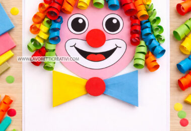 pagliaccio capelli a riccioli di carta