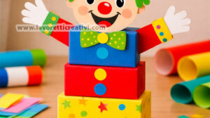 personaggio di carnevale piccole scatole di cartone