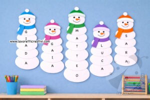 pupazzi invernali con il nome