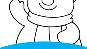 pupazzo di neve da colorare