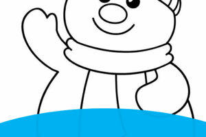 pupazzo di neve da colorare