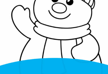 pupazzo di neve da colorare