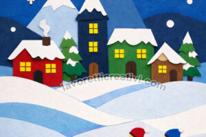 villaggio in inverno collage