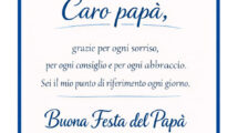 biglietto papa con dedica