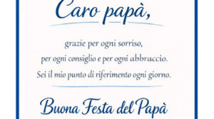 biglietto papa con dedica