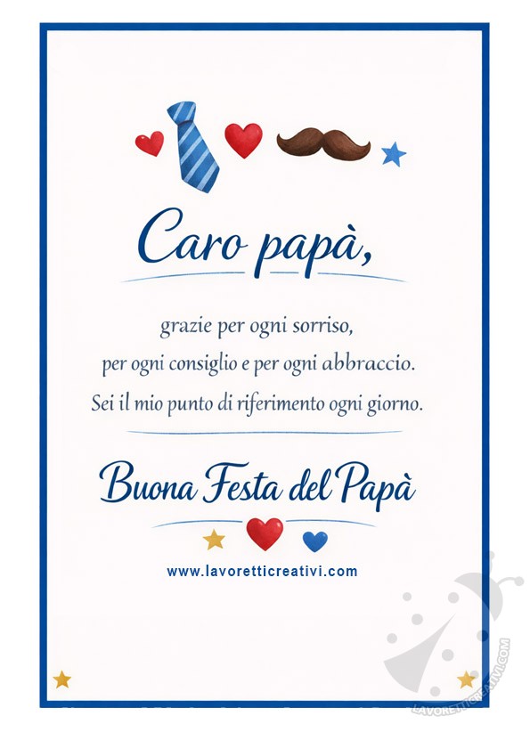 biglietto papa con dedica