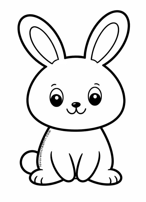 coniglio di pasqua disegno facile