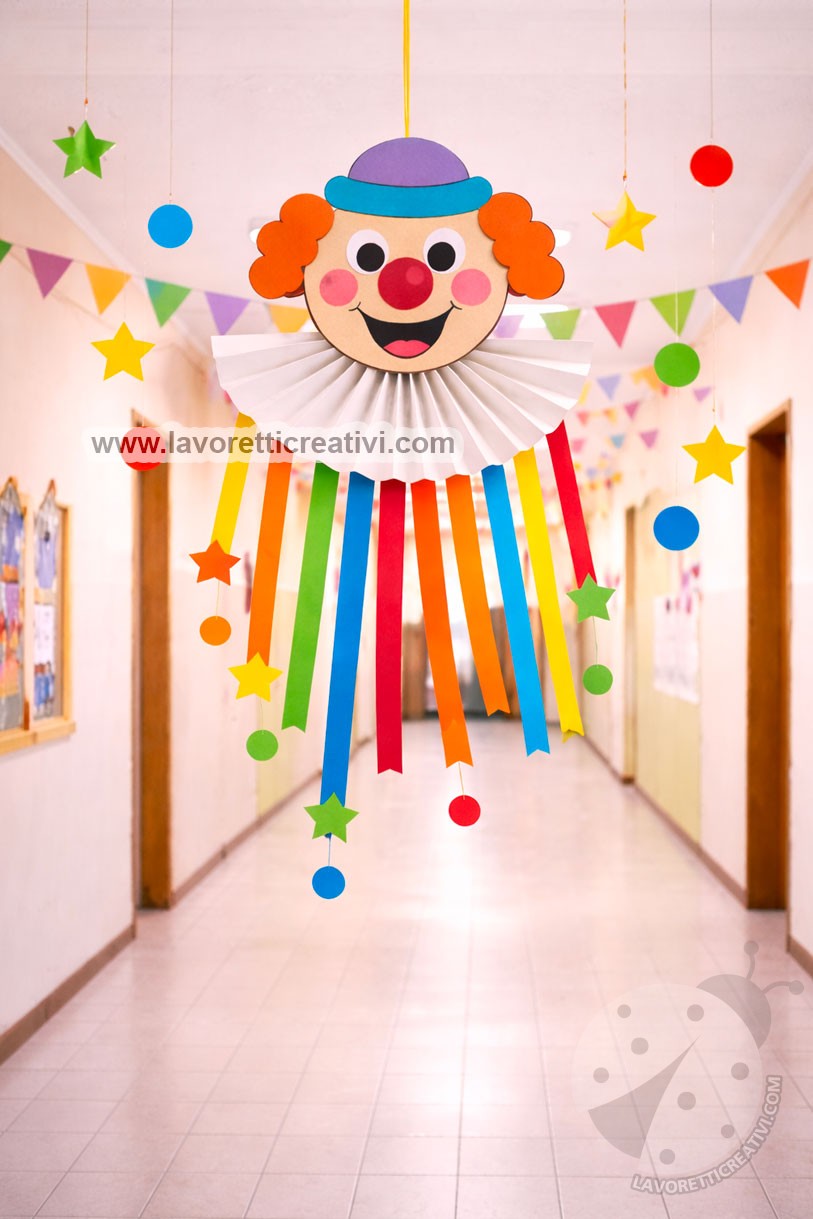 corridoio scuola a tema carnevale