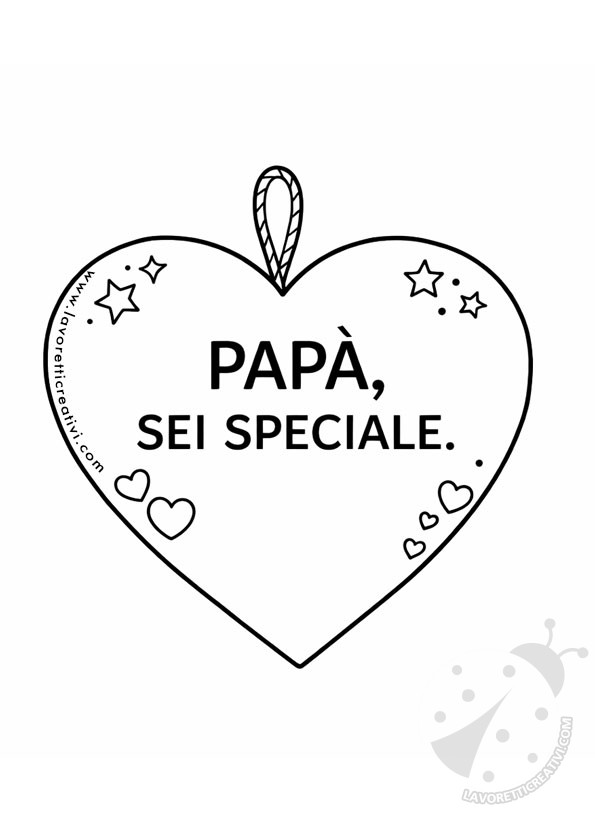 Cuore da appendere per la Festa del Papà 8 cuore papa da appendere
