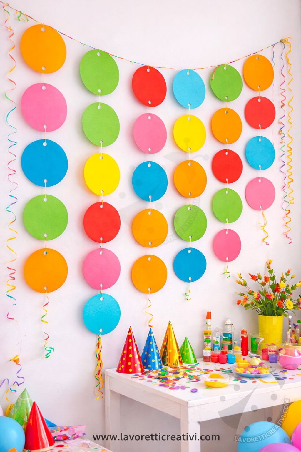 decorazione cerchi di carta