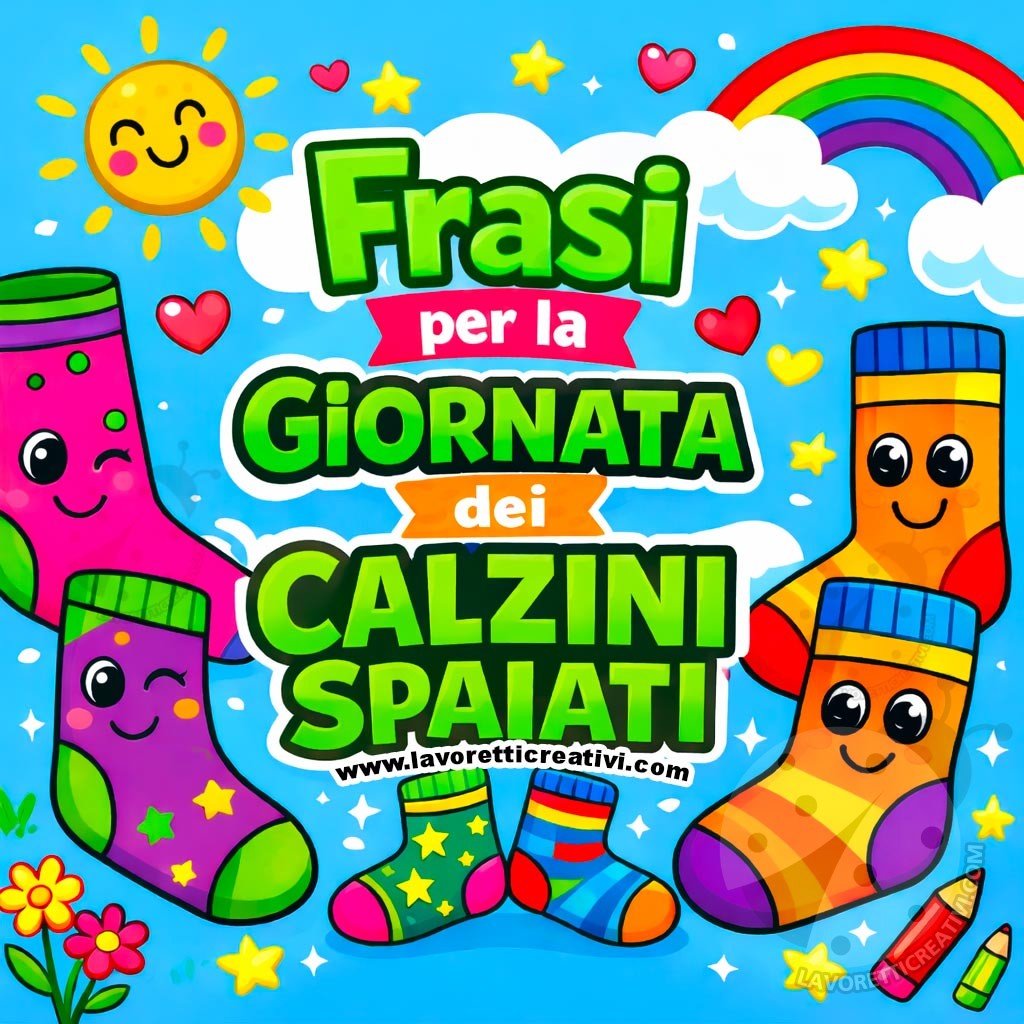 Frasi per la Giornata dei Calzini Spaiati Scuola Primaria