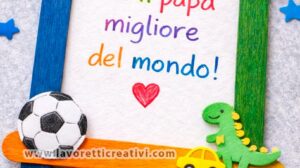 quadretto con bastoncini di legno per papa musica