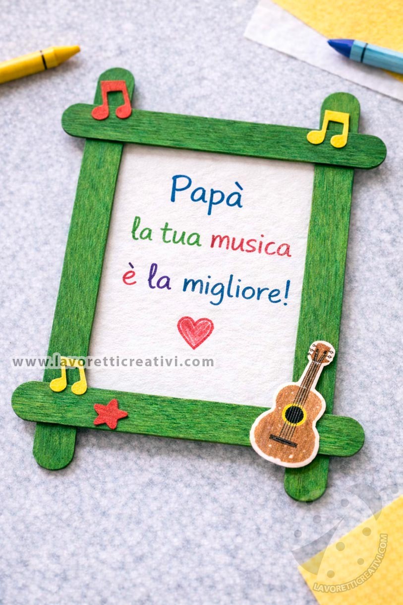 Quadretti per il Papà fatti a mano 9 quadretto papa musica