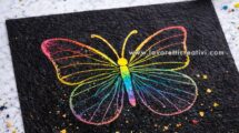 scratch art fai da te farfalla