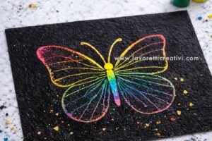 scratch art fai da te farfalla