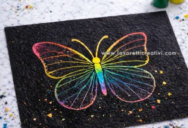 scratch art fai da te farfalla