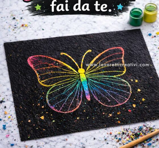 scratch art fai da te farfalla