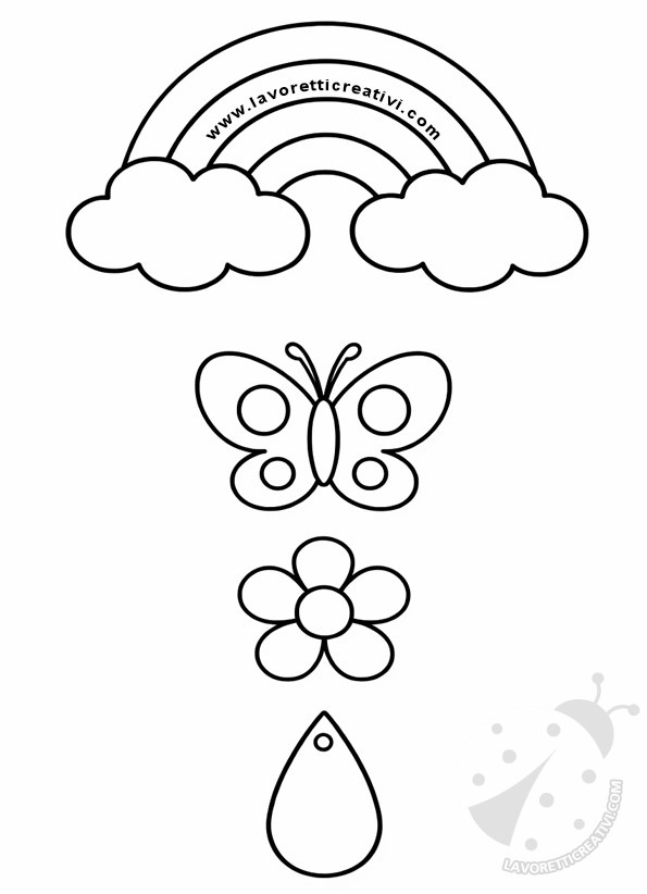 arcobaleno farfalla fiore goccia