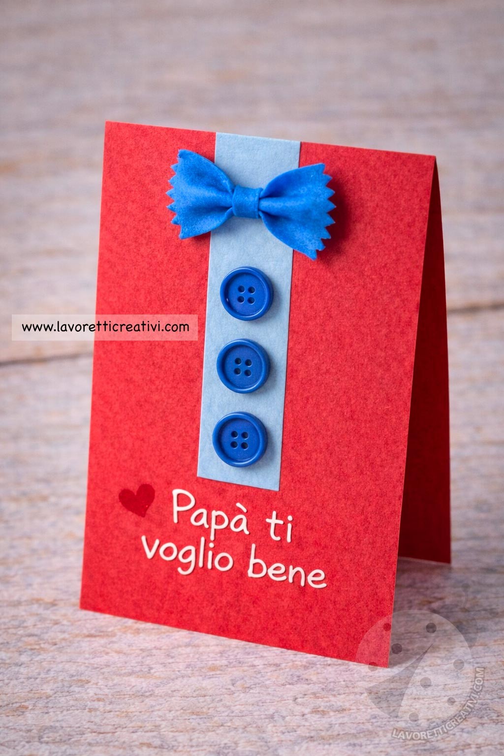 biglietto per il papa fatto a mano