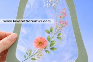 campana acchiappa sole con fiori pressati