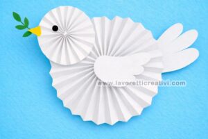 colomba con rosoni di carta 1