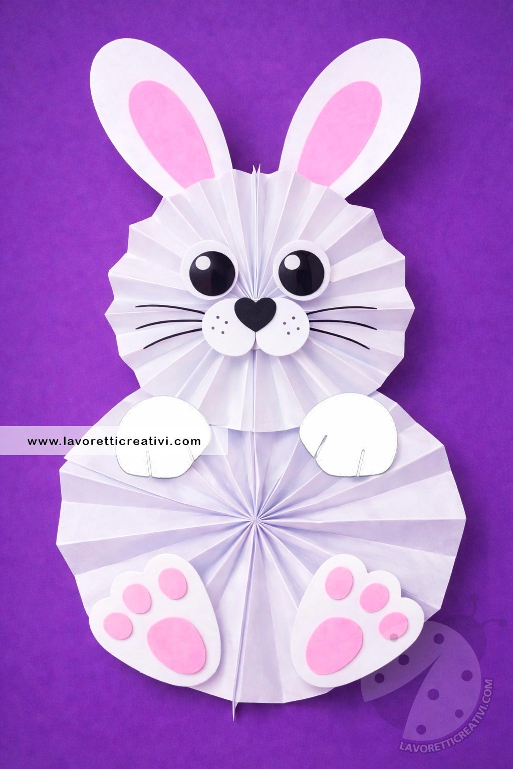 coniglio con rosoni di carta