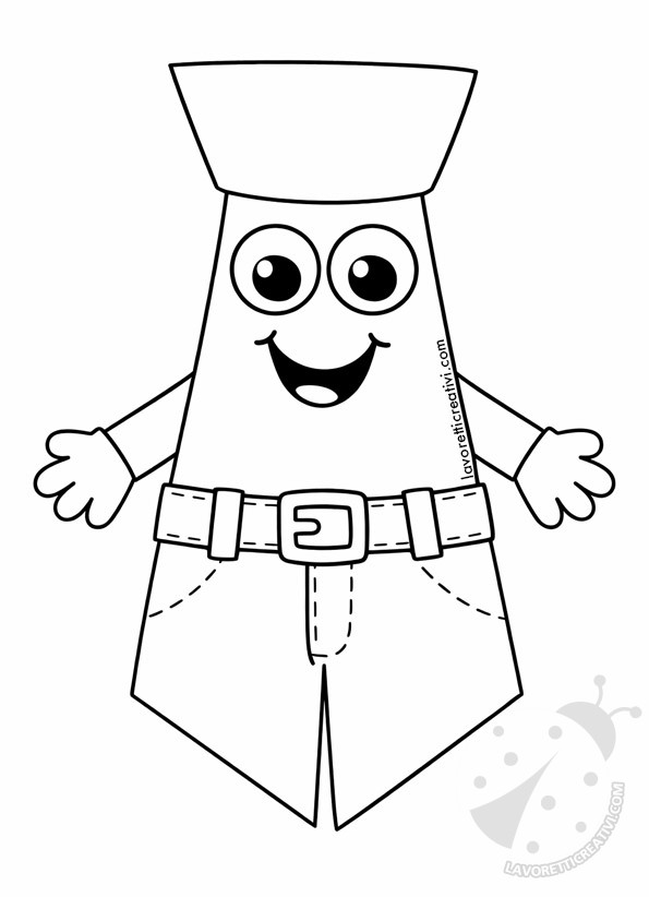 cravatta da colorare bambini