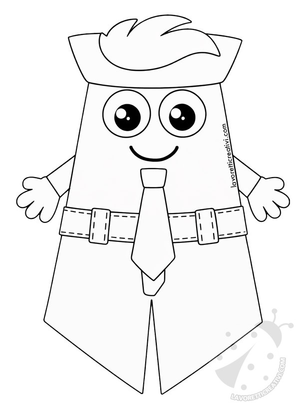 cravatta da colorare divertente 1