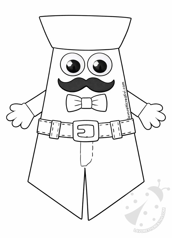 cravatta da colorare papa