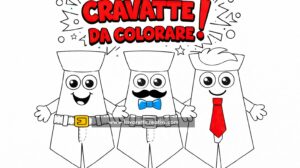 cravatte da colorare per bambini disegni