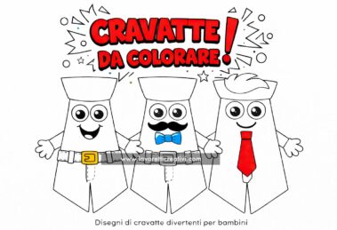 cravatte da colorare per bambini disegni