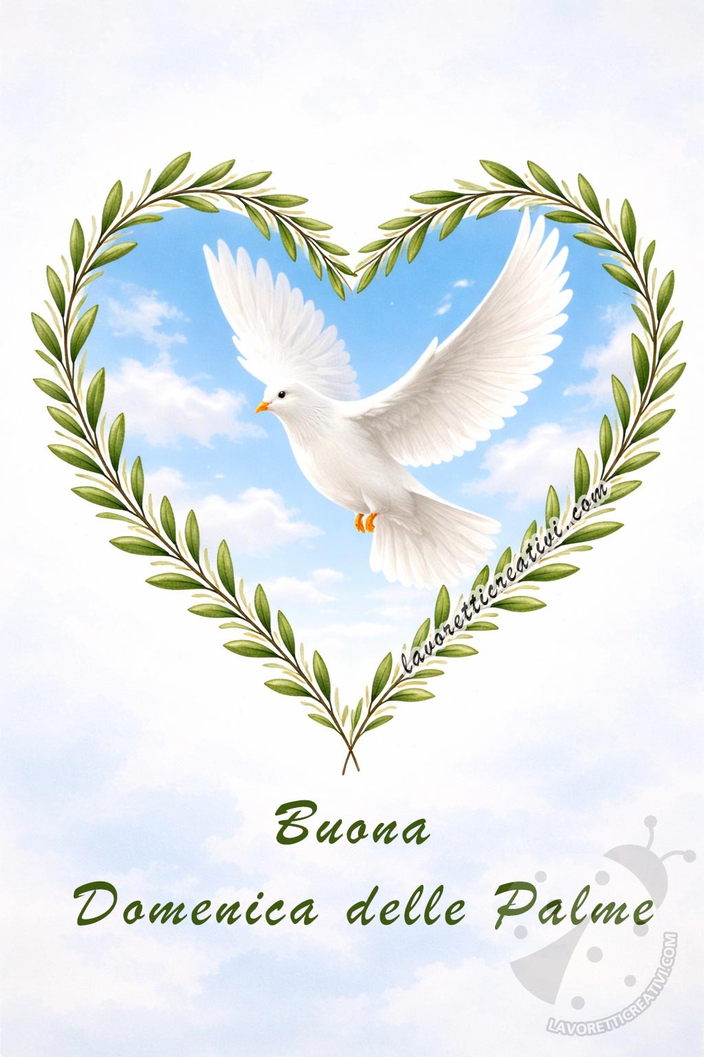 cuore colomba domenica delle palme