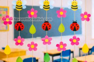 Decorazione Aula Primavera Fai da Te con Fiori e Api 11 decorazione aula primavera fai da te
