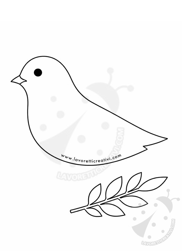sagoma colomba ali ventaglio