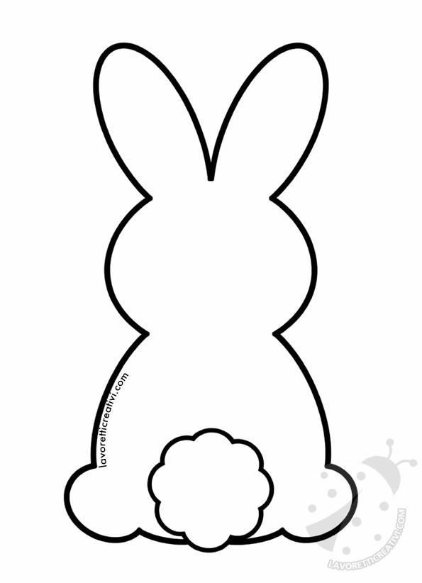 sagoma coniglio con coda