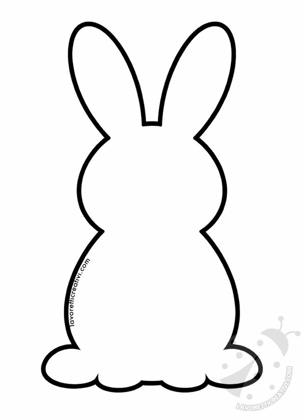 sagoma coniglio semplice