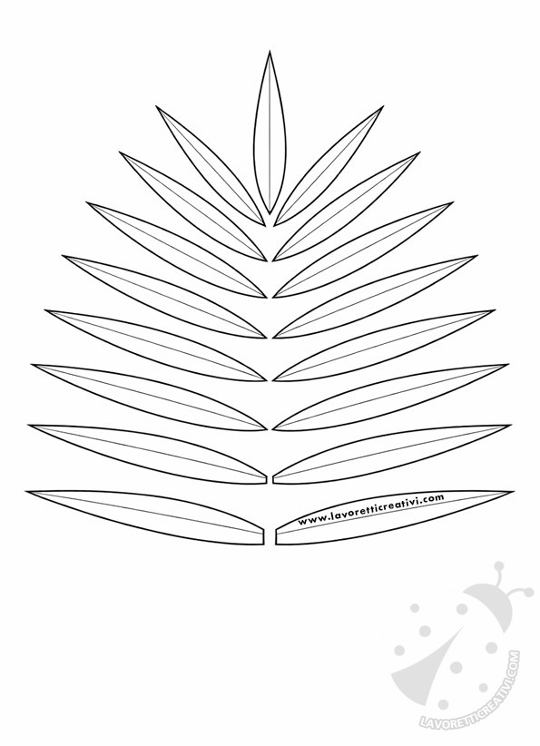 Domenica delle Palme attività per bambini 9 sagome foglie palma