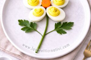 antipasti fiore con uova sode