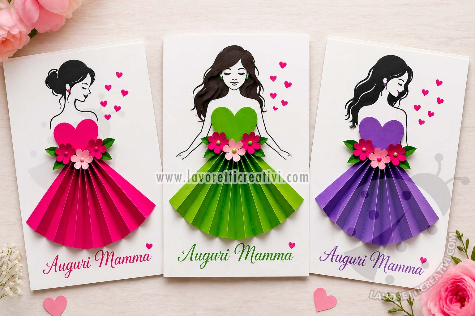 Biglietto compleanno fai da te per la mamma bellissimo