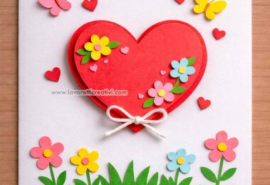 biglietto collage di carta per mamma