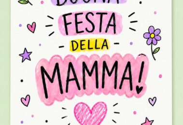 biglietto doodle con i pennarelli per la mamma