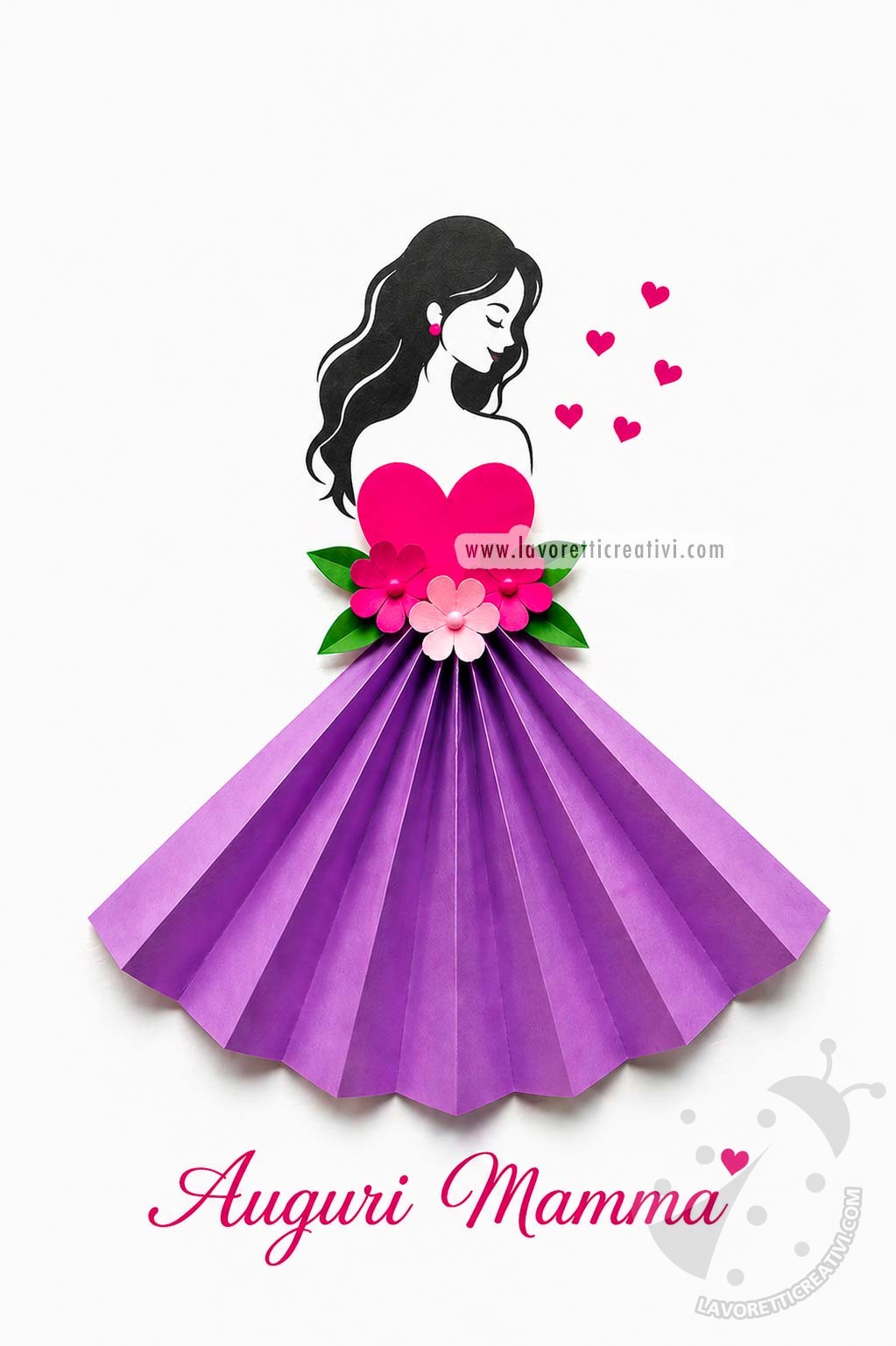 biglietto per la mamma di carta