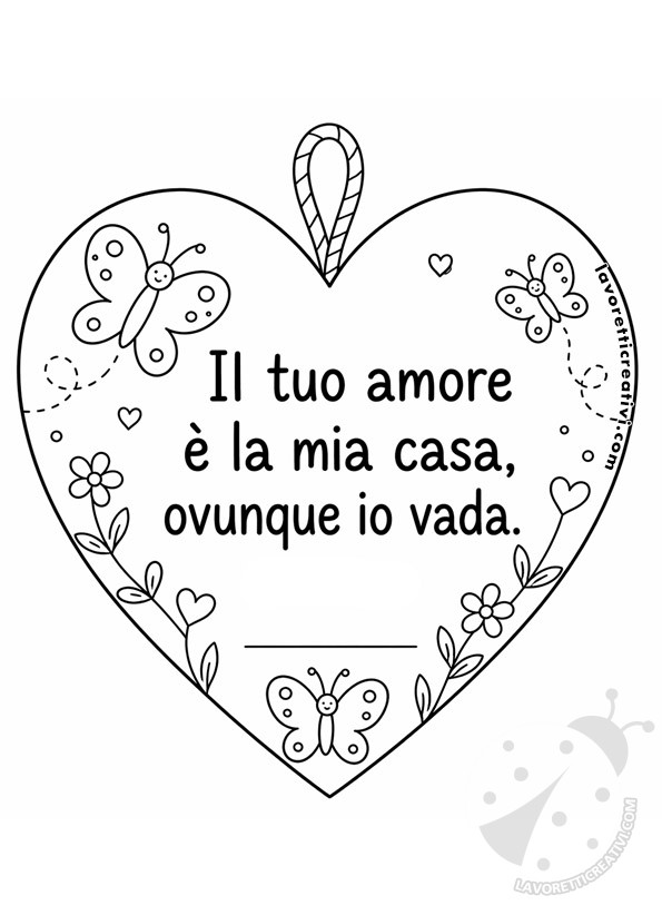 cuore mamma amore e la mia casa da stampare