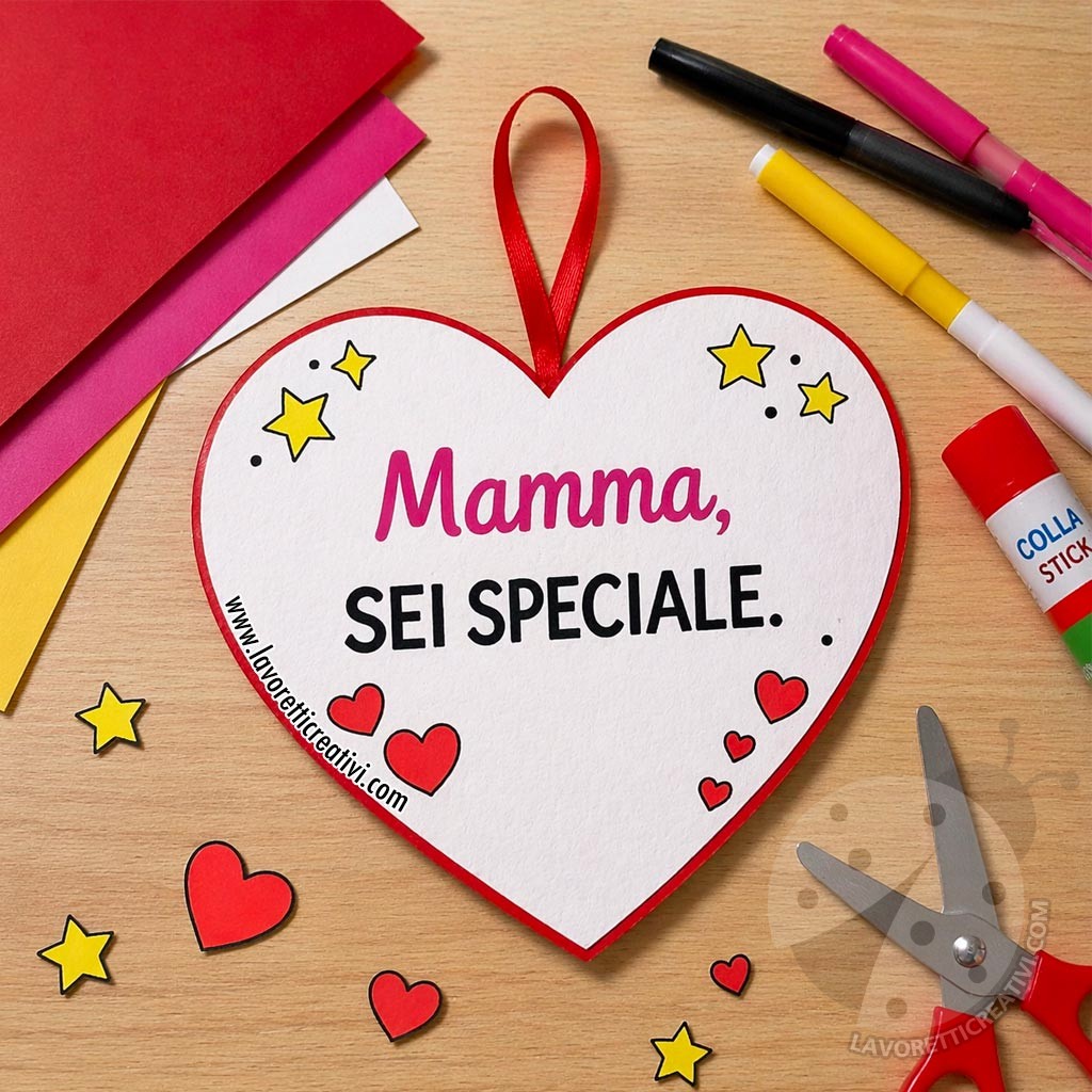 cuore per mamma da appendere