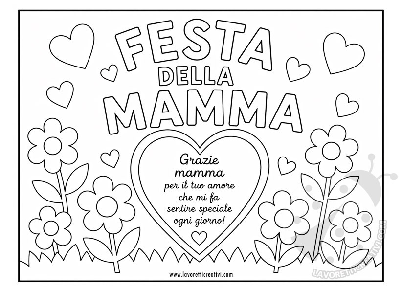 disegno cartellone per la mamma