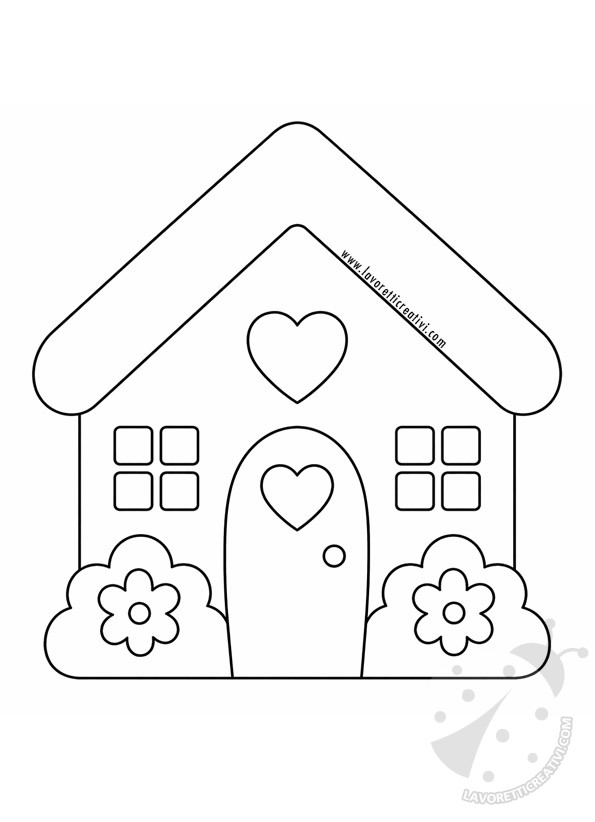 disegno casa portachiavi