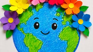 pianeta con corona di fiori