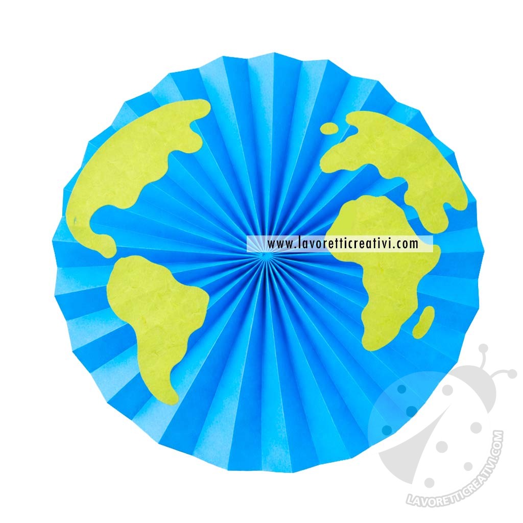 pianeta terra con rosone carta
