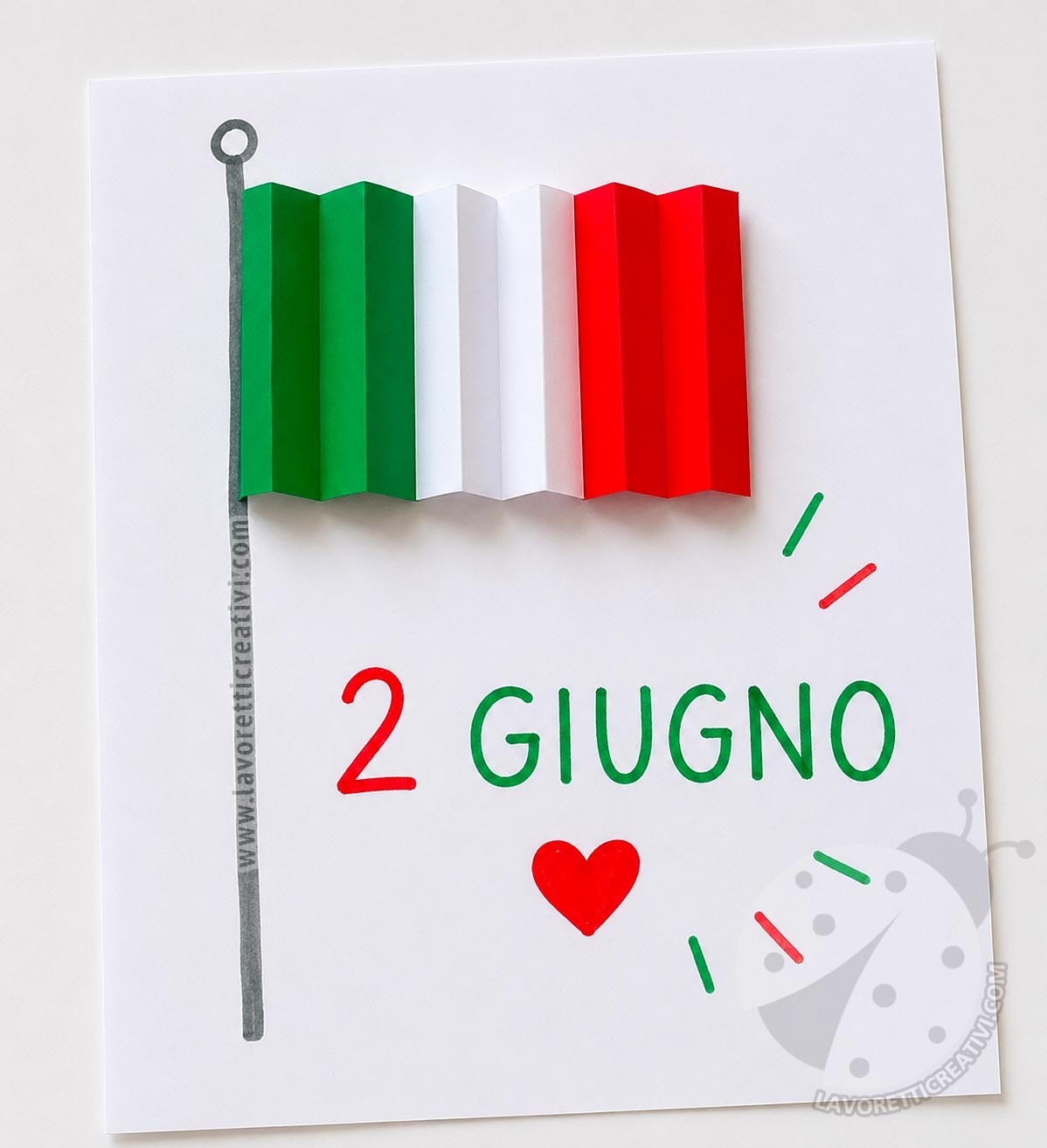Bandiera fai da te per bambini 8 2 giugno scuola primaria