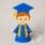 bambino con toga e tocco scuola